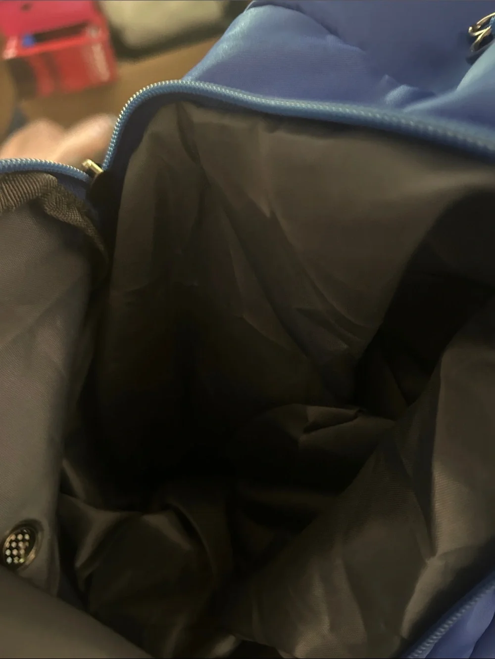 HALARA Blue Duffel Bag with White Straps